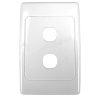 Clipsal 2032VH 2 Gang Light Switch Grid Plate and Cover 2000 Series