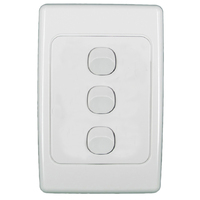 Clipsal 2033VA 3 Gang Light Switch 2000 Series