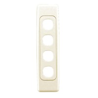 Clipsal 2034ACCM 4 Gang Architrave Light Switch Grid Plate and Cover 2000 Series Cream