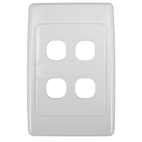 Clipsal 2034VH 4 Gang Light Switch Grid Plate and Cover 2000 Series