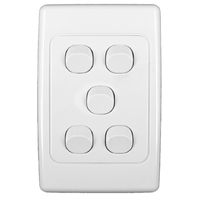 Clipsal 2035VA 5 Gang Light Switch 2000 Series