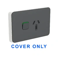 Clipsal Iconic 3015C-AN COVER ONLY | Single Power Point Cover, Clip-On, Anthracite