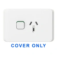 Clipsal Iconic 3015C-XW COVER ONLY | Single Power Point Cover, Clip-On, Extra White
