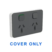 Clipsal Iconic 3025C-AN COVER ONLY | Double Power Point Cover, Clip-On, Anthracite