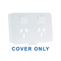 Clipsal Iconic 3025C-XW COVER ONLY | Double Power Point Cover, Clip-On, Extra White