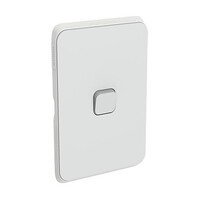 Clipsal Iconic | Switch Plate Skin | 1 Gang, Horizontal/Vertical Mount, Clip-On | Cool Grey