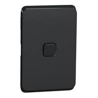 Clipsal Iconic | Switch Plate Skin | 1 Gang, Horizontal/Vertical Mount, Clip-On | Extra Black