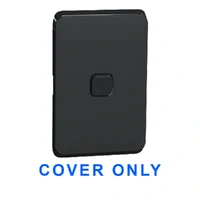 Clipsal Iconic 3041C-XB COVER ONLY | 1 Gang Switch Plate Cover, Clip-On, Extra Black
