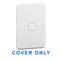 Clipsal Iconic 3041C-XW COVER ONLY | 1 Gang Switch Plate Cover, Clip-On, Extra White