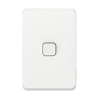 Clipsal Iconic | Flush Switch | 1 Gang, 1-Way/2-Way Vertical Mount, 230/240V, 10AX | Vivid White