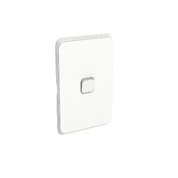 Clipsal Iconic | Gridplate and Skin | 1 Gang, Vertical/Horizontal | Vivid White