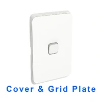 Clipsal Iconic 3041VH-VW Gridplate & Cover | 1 Gang, No Mech