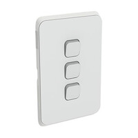 Clipsal Iconic | Switch Plate Skin | 3 Gang, Horizontal/Vertical Mount | Cool Grey