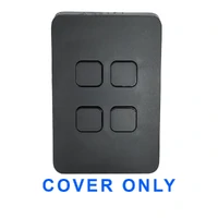 Clipsal Iconic 3044C-XB COVER ONLY | 4 Gang Switch Plate Cover, Clip-On, Extra Black
