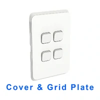 Clipsal Iconic 3044VH-VW Gridplate & Cover | 4 Gang, No Mech