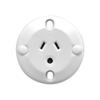 Clipsal 3 Pin Flush Base Round Surface Socket Round Eaarth
