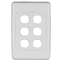 Clipsal Series 2000 | Grid Plate and Cover | 6 Gang Light Switch CLI2036VH