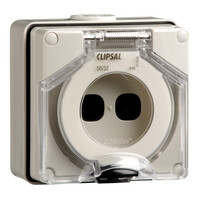 IP66 Clipsal 56 Series - Aperture Enclosure - 2 Gang - Grey - 56/32-GY 