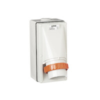 IP66 Clipsal 56 Series - Appliance Inlet - 250V 32A - 3 Round Pins - Grey