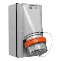IP66 Clipsal 56 Series - Appliance Inlet - 5 Round PIN, 50A, 500V - Grey