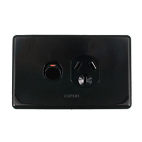Clipsal C2015 Black Single Power Point Classic Series