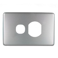 Clipsal Classic 2015C Single Power Point Cover Brushed Aluminium