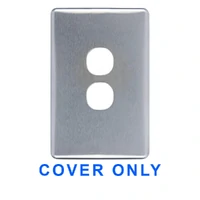 Clipsal C2032C-BA COVER ONLY | Classic 2 Gang Switch Cover Brushed Aluminium