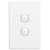 Clipsal CLIC2032VAWE 2 Gang Light Switch Classic Series