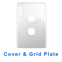 Clipsal C2032VH-WE Grid Plate & Cover | Classic 2 Gang, No Mech