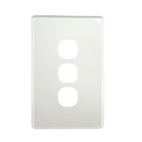 Clipsal CLIC2033CWE Classic Series 3 Gang Light Switch Replacement Cover Only - White