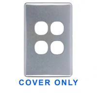 Clipsal C2034C-BA COVER ONLY | Classic 4 Gang Switch Cover Brushed Aluminium