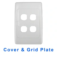 Clipsal C2034VH-WE Grid Plate & Cover | Classic 4 Gang, No Mech
