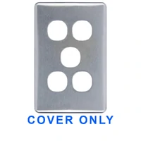 Clipsal C2035C-BA COVER ONLY | Classic 5 Gang Switch Cover Brushed Aluminium