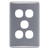 Clipsal Classic 2035CGM 5 Gang Light Switch Cover Gun Metal