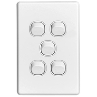 Clipsal C2035VA 5 Gang Light Switch Classic Series