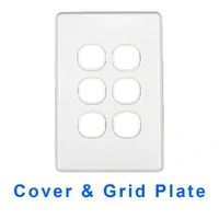 Clipsal C2036VH-WE Grid Plate & Cover | Classic 6 Gang, No Mech