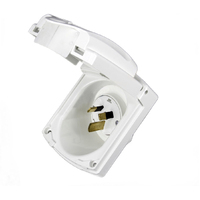 Clipsal CLI435VFS15WE Caravan, RV, Motorhome Weatherproof 15 Amp Inlet Rated IP34