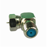 Coax Connector Right Angle Male to F Type Female