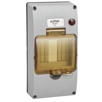 IP66 Clipsal 56 Series - Mounting Cover Kit - 4 Module  with 240/415V Neon - Grey - 56CB4N-GY 
