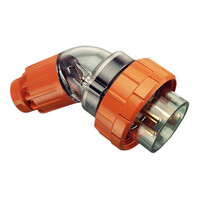 IP66 Clipsal 56 Series - Angled Plug - 250V 20A - 3 Round Pins - Electric Orange - 56PA320-EO 