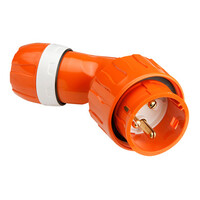 IP66 Clipsal 56 Series - Angled Plug - 250V 32A - 3 Round Pins - Electric Orange - 56PA332-EO 