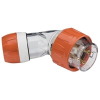 IP66 Clipsal 56 Series - Angled Plug - 500V 32A - 4 Round Pins - Electric Orange - 56PA432-EO 