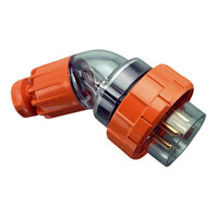 IP66 Clipsal 56 Series - Angled Plug - 500V 10A - 5 Round Pins - Electric Orange - 56PA510-EO 