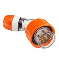 IP66 Clipsal 56 Series - Angled Plug - 500V 20A - 5 Round Pins - Electric Orange - 56PA520-EO 