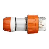 IP66 Clipsal 56 Series - Straight Plug - 500V 32A - 5 Round Pins - Electric Orange - 56P532-EO 