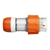 IP66 Clipsal 56 Series - Straight Plug - 500V 32A - 5 Round Pins - Chemical Resistant Orange - 56P532-RO 