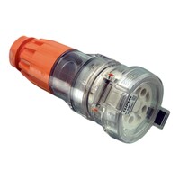 IP66 Clipsal 56 Series - Cord Extension Socket - 4 Round PIN  500V  40A - Electric Orange - 56CSC440-EO 