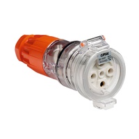IP66 Clipsal 56 Series - Cord Extension Socket - 5 Round PIN  500V  32A - Electric Orange - 56CSC532-EO 