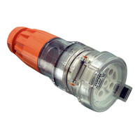 IP66 Clipsal 56 Series - Cord Extension Socket - 5 Round PIN  500V  40A - Electric Orange - 56CSC540-EO 