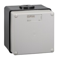 IP66 Clipsal 56 Series - Junction Box - 1 Gang (101 x 101 x 91mm high) - Grey - 56JB1-GY 